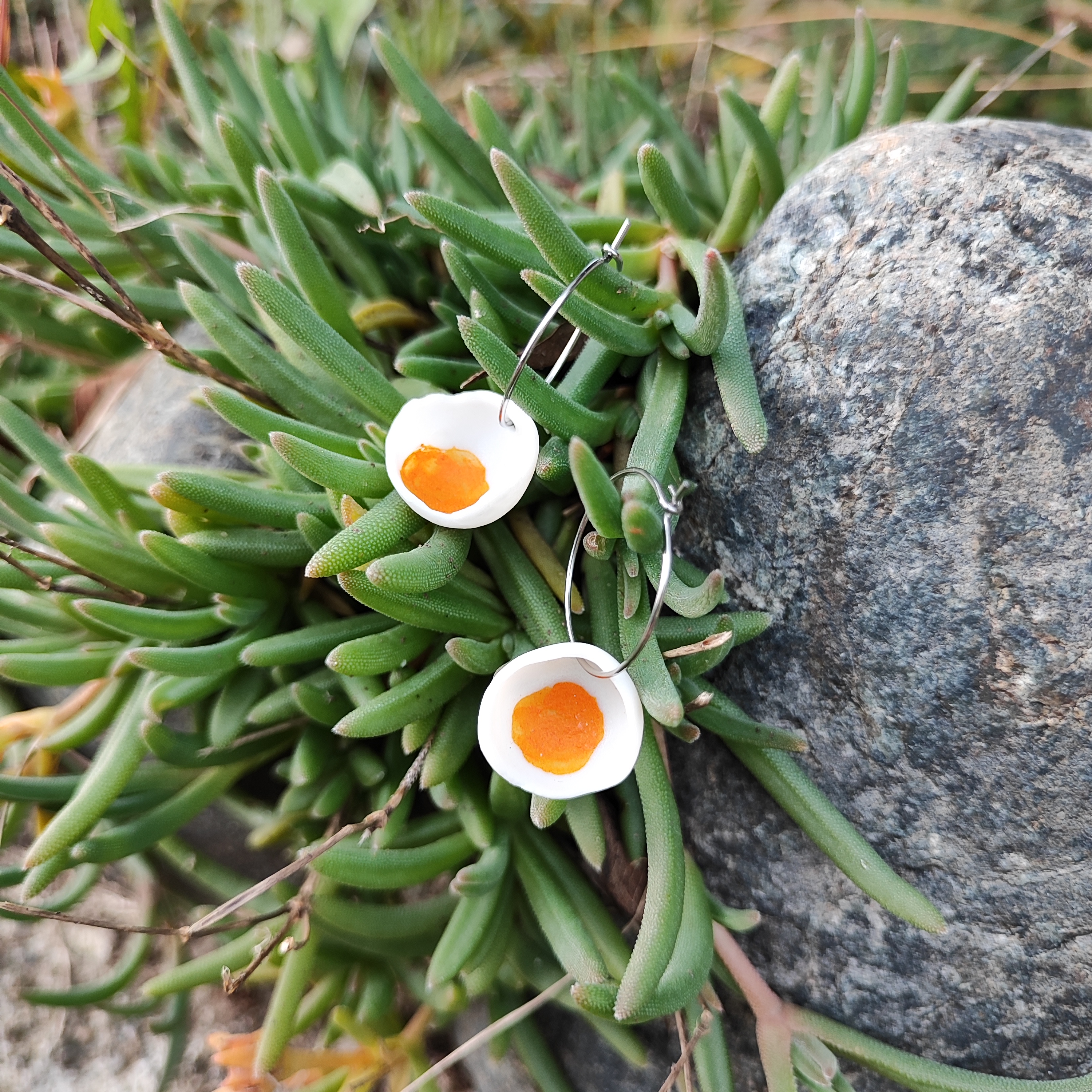 Orecchini a calice arancioni